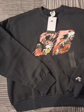 Nike SB Black Graphic Crewneck Sweatshirt
